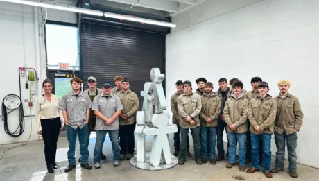 John Marshall High CTE Students Build Sculpture For New WVU Medicine Golisano Children's Outpatient Clinic